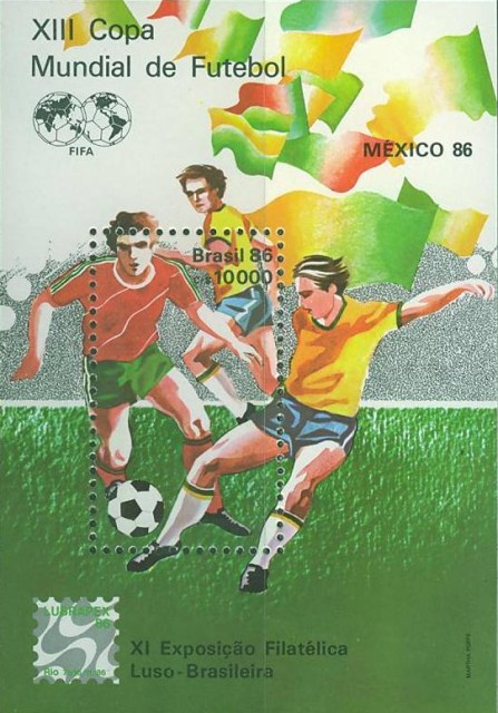 Timbre - Le Brésil à la coupe du monde 1986.