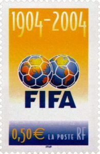 Timbre- Centenaire de la Fifa 1904 -2004.