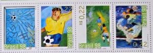 Timbre - Coupe du monde de football 1998.