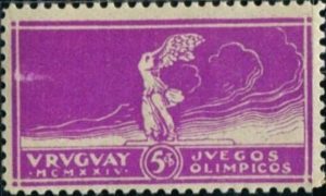 Timbre - Victoire de Samothrace - Uruguay 1924.