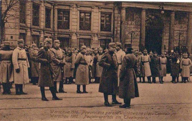 Carte postale de varsovie en 1916.