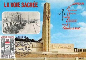 Carte premier jour - La voie Sacrée - Bar-le-Duc Verdun.