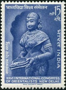 Timbre - La déesse Lakshmi, Déesse de la fortune, de la santé et de l'abondance.