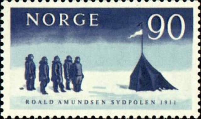 Timbre - Roald amundsen et le pole sud 1911.