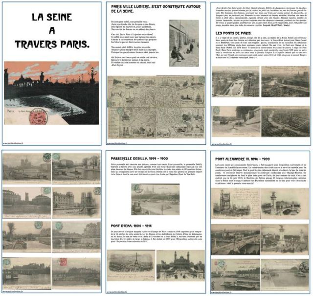 Exposition Cartes postale ancienne - La Seine à Travers Paris.