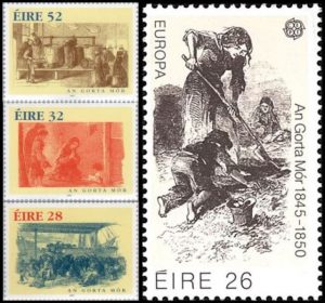 Timbres - La grande famine en Irlande (1845-1850) - An Gorta Mór en Irlandais.