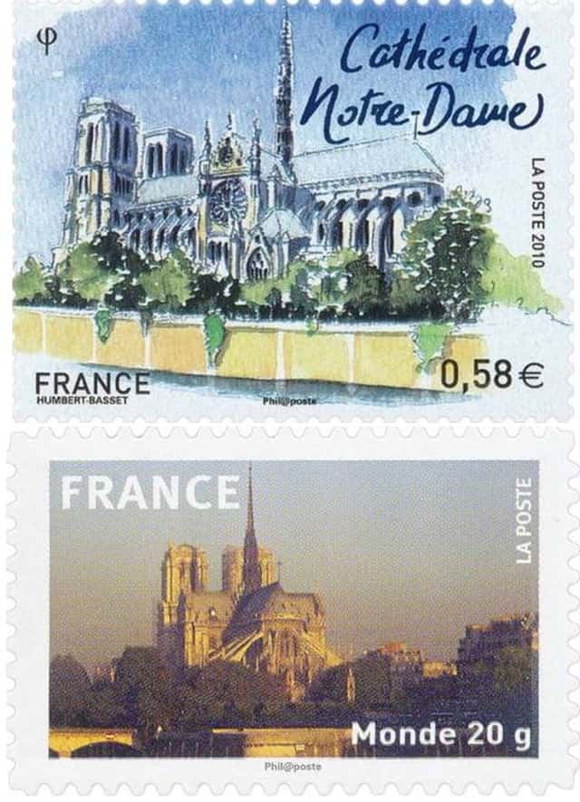 Timbres - Notre-Dame de Paris, coeur historique de l'ile de la Cité.