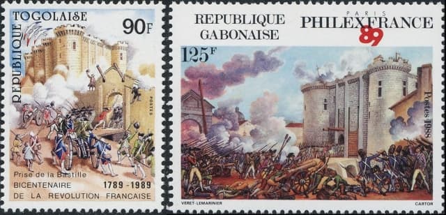 Timbres - La prise de la Bastille le 14 juillet 1789.