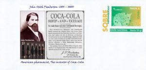 Enveloppe imprimée John stith pemberton l'inventeu du Coca-Cola.