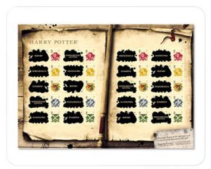 Les timbres Harry Poter à l'encre magique.