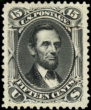 Timbre - Le président des Etats-unis: Abraham Lincoln.