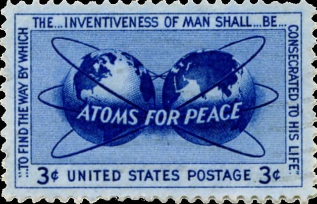 Timbre - Atoms for peace - Des Atomes pour la paix .