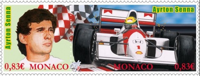Timbre - pilote de F1 Ayrton Senna.