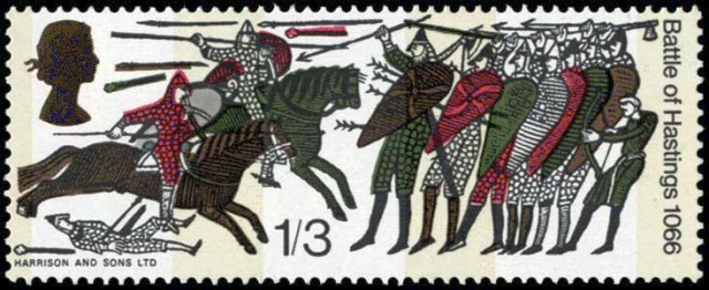 Timbre - Hastings une des plus fabuleuses bataille du moyen-âge.