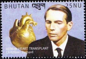 Timbre - En 1967, la première greffe du cœur par le professeur Barnard.