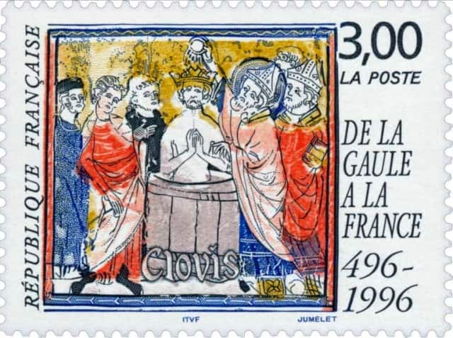 Timbre - Clovis De la Gaule à la France 496-1996.