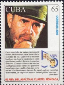 Timbre - Fidel Castro - Anniversaire de l'attaque de la caserne de La Moncada.