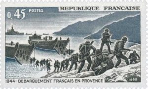 Timbre - Débarquement français en Provence