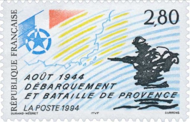 Timbre - Août 1944 Débarquement et bataille de Provence.