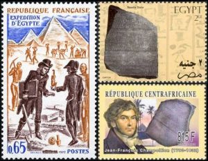 Timbre - Découverte de la Pierre de Rosette le 19 juillet 1799.