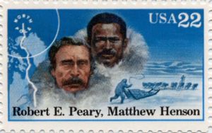 Timbre - Peary et Henson découvreurs du Pôle Nord.