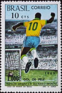 Timbre - Le Gol mil du roi Pelé.
