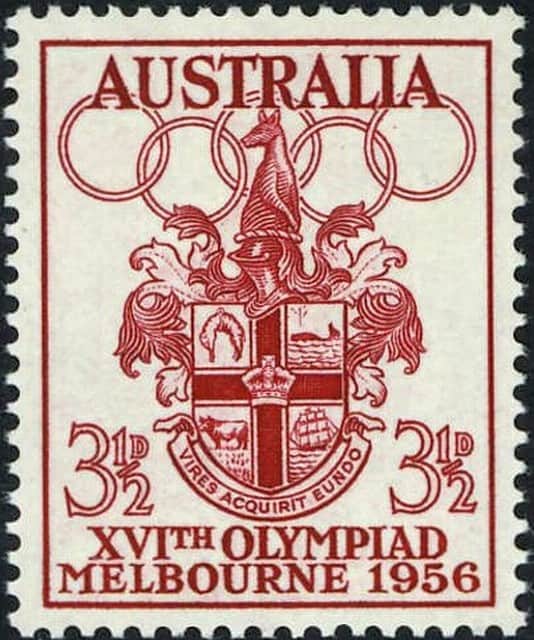 Timbre - XVIème Olympiade Melbourne 1956.
