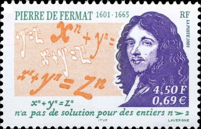 Timbre - 	400e anniversaire de la naissance du mathématicien Pierre de Fermat (1601-1665).