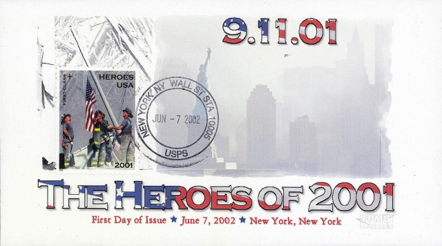 Enveloppe FDC - Les Heros de 2001.