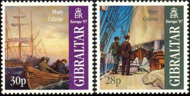 Timbre - Le navire La Mary Celeste est découver le 4 décembre 1872.