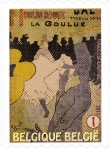 Timbre - Moulin Rouge La Goulue de Toulouse-Lautrec