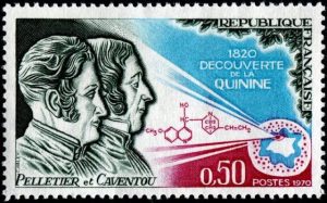 Timbre - Découverte de la Quinine par Pelletier et Caventou en 1820.