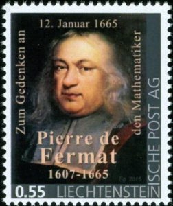 Timbre - Le célèbre mathématicien français Pierre de Fermat.