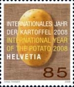 Timbre de l'année internationale de la pomme de terre.