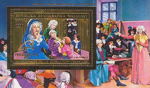 timbre - Famille royale et procès de Marie-Antoinette.