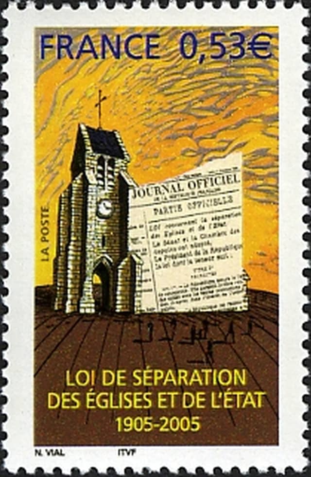 Timbre - Loi de séparation des Eglises et de l'Etat 1905.