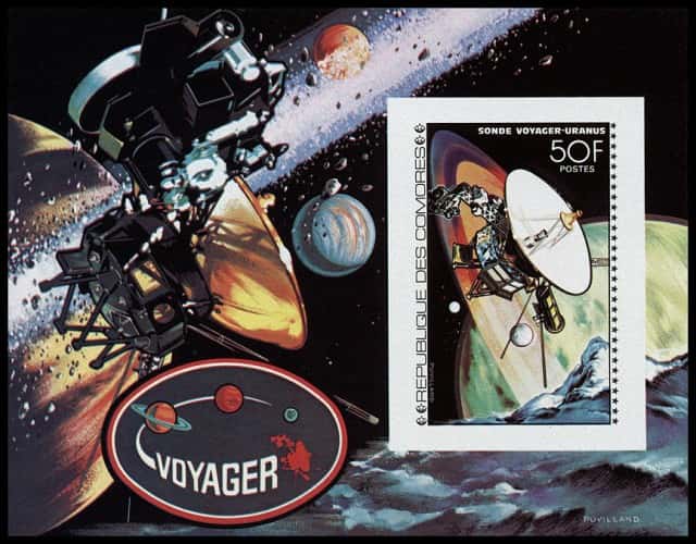 Timbre - Voyager 2 survolant Uranus en 1980