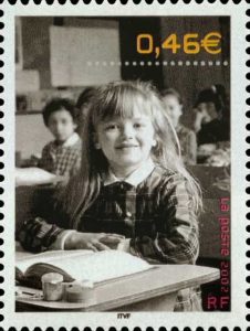 Timbre - Sur les banc de l'école 1965.