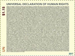 Timbre - Texte officiel déclaration des droits de l'homme 1948.