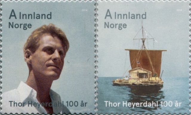 Timbres - Thor Heyerdahl et son radeau le Kon-Tiki.