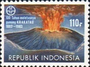 Timbre - L'éruption apocalyptique du Krakatau en 1883.