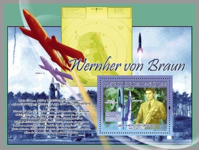 Timbre - Wernher von Braun ingénieur allemand.