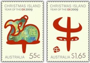 Le timbre de l’année du Boeuf - Australie.