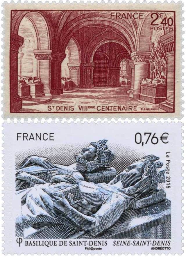 Timbres - La Basilique Saint-Denis chef-d'œuvre de l'art gothique et dernière demeure des rois de France.