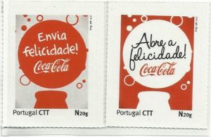 Timbres - Coca-Cola - Envie de Bonheur et Envoyer du bonheur.
