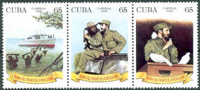 Timbres - Revolution de Cuba - Fidel Castro et Che Guevara.