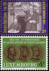Timbres -Déclaration Robert Schuman - 9 mai 1950.