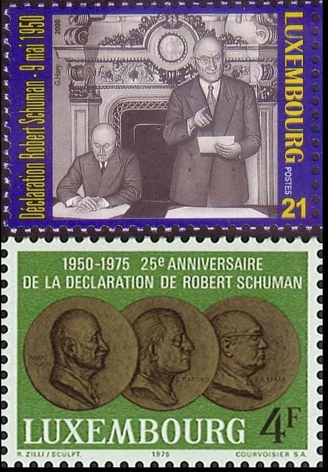 Timbres -Déclaration Robert Schuman - 9 mai 1950.