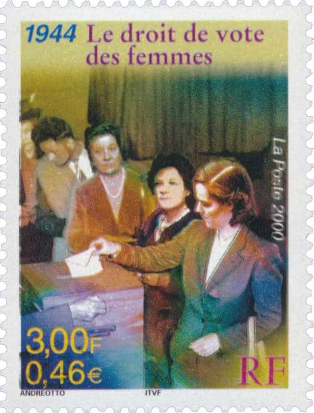Timbre - 21 avril 1944 Le droit de vote des femmes.