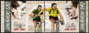 Timbres - Les deux rivaux Fausto Coppi et Gino Bartali.